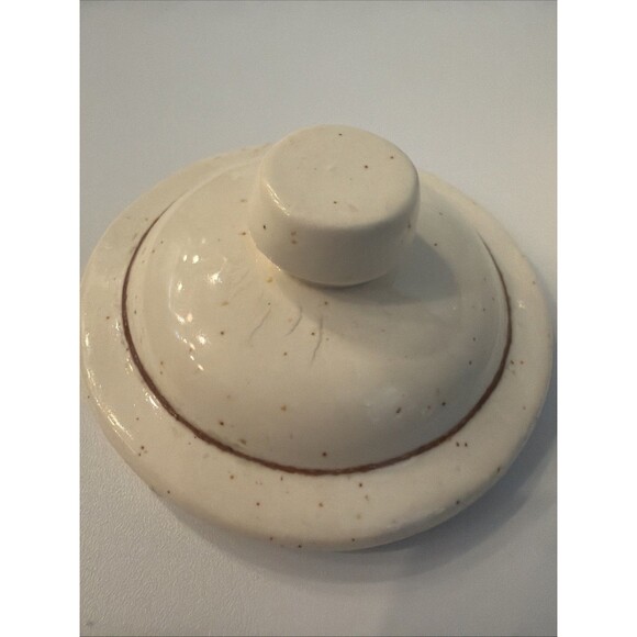 Vintage Treasure Craft Speckled Sugar Jar Wheat Design TCR19 - Picture 10 of 10